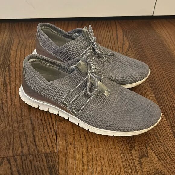 Cole Haan Zerogrand Gray and Silver Sneakers Size 8 - Picture 1 of 10